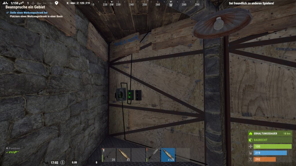 RUST Schalter für die Sprinkleranlage