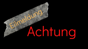 Eilmeldung am Montag