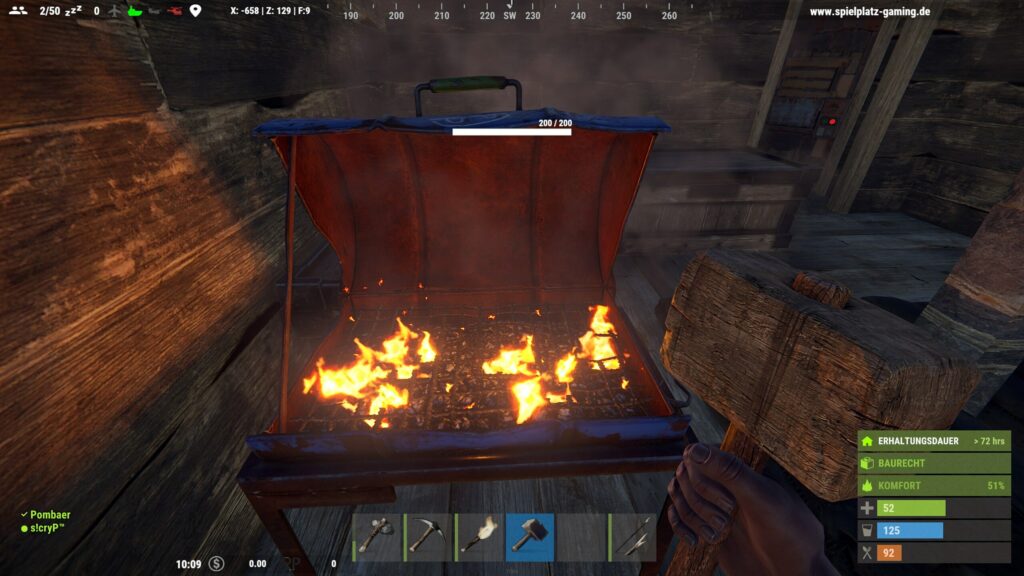 Rust Game grillen im Haus