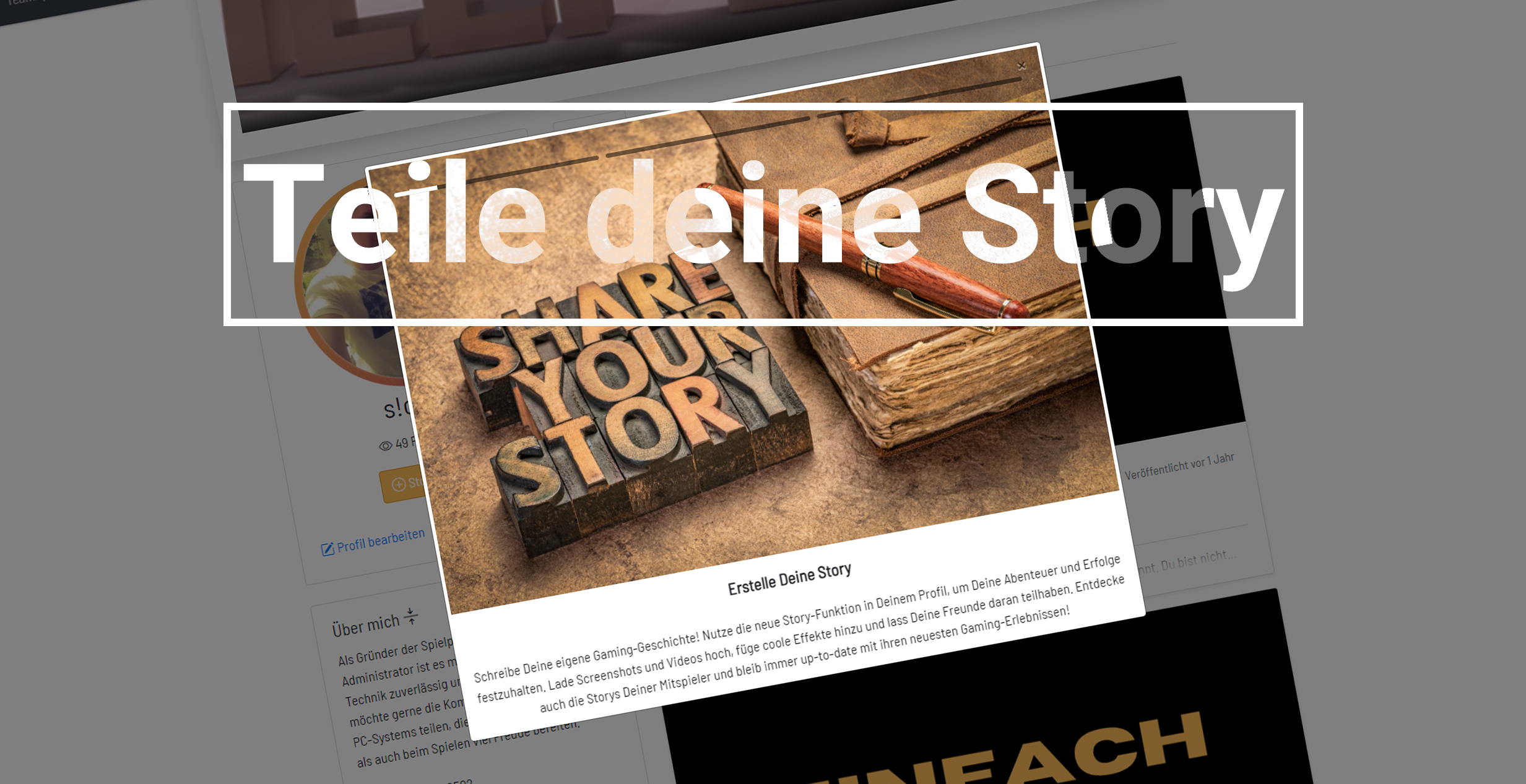 Neue Ankündigung für das erstellen von Storys